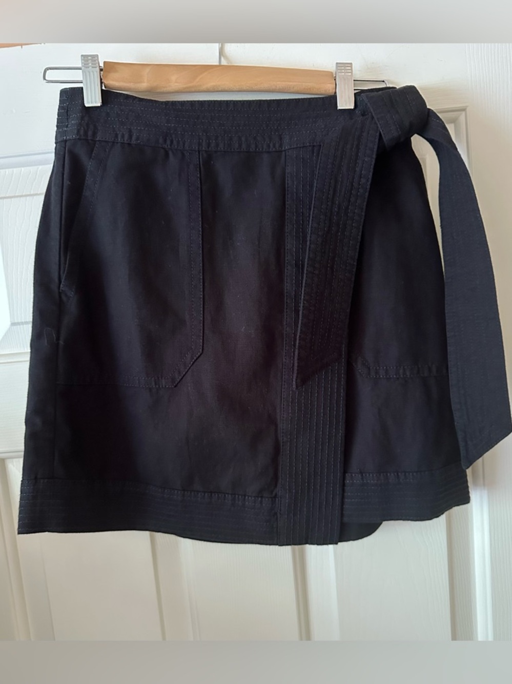 NWT Banana Republic Black Utility Wrap Mini Skirt- XS